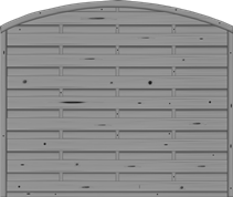 Bogendichtzaun Monegro 180x150/131 cm geschlossen Fichte Basaltgrau
