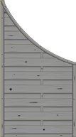 Bogendichtzaun Monegro 90x161/90 cm Abschluss Fichte Basaltgrau