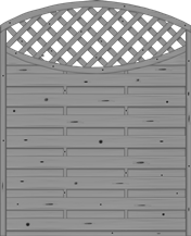 Bogendichtzaun Monegro 150x180/161 cm mit Rankgitter Fichte Basaltgrau