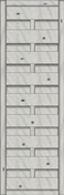 Dichtzaun Madras 50x150 cm geschlossen Fichte Struktur Grau