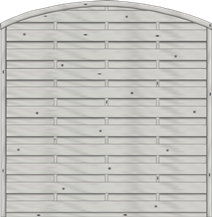 Bogendichtzaun Monegro 180x180/161 cm geschlossen Fichte Struktur Grau