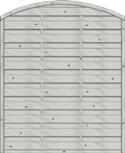 Bogendichtzaun Monegro 150x180/161 cm geschlossen Fichte Struktur Grau