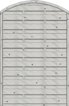 Bogendichtzaun Monegro 120x180/161 cm geschlossen Fichte Struktur Grau