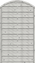 Bogendichtzaun Monegro 100x180/161 cm geschlossen Fichte Struktur Grau