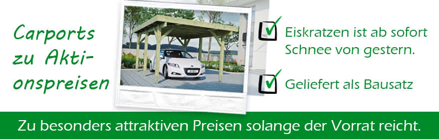 Carports zu Aktionspreisen