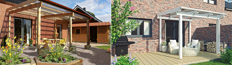 Terrassenüberdachung aus Holz