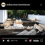 Aufbau eines Gartenhauses