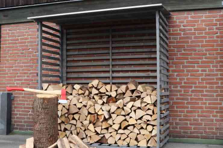 Kaminholz-Regal Odenwald Nadelholz Farbe Granit 195x100x201/189 cm 195x100x201 cm