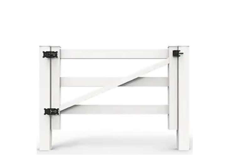 Pforte 1219x1372 mm für Joda® Weidezaun-System 3-Rail aus Kunststoff weiß, ohne Beschlag Pforte