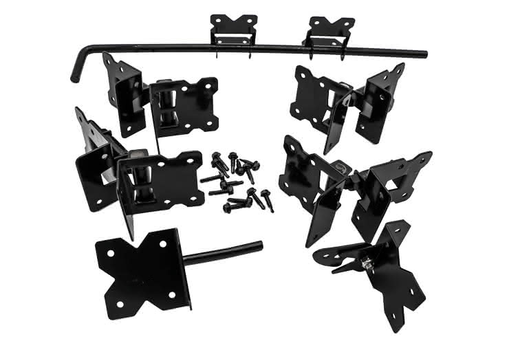 Beschlag für Doppeltor für Joda® Weidezaun-System 3-Rail aus Kunststoff weiß Beschlag für Doppeltor