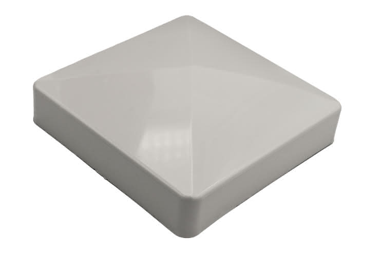 Pfostenkappe übergreifend für Joda® Weidezaun-System 3-Rail aus Kunststoff weiß Pfostenkappe außen