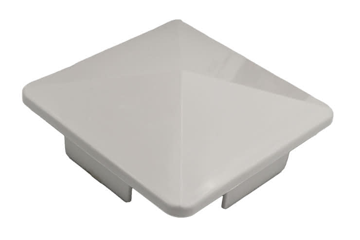 Pfostenkappe innengreifend für Joda® Weidezaun-System 3-Rail aus Kunststoff weiß Pfostenkappe innen