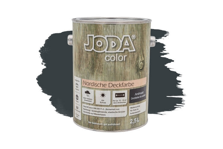 Joda®color Nordische Deckfarbe 2,5 Liter Anthrazit 2,5 Liter | Anthrazit