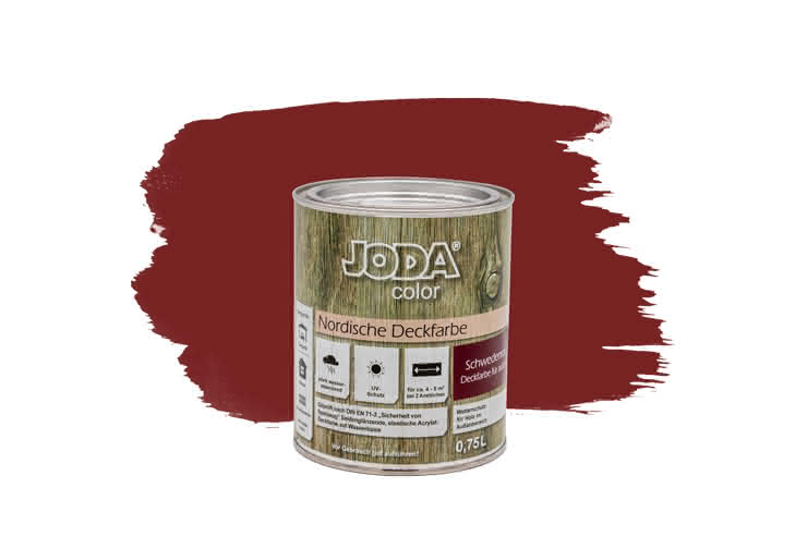 Joda®color Nordische Deckfarbe 0,75 Liter Schwedenrot 0,75 Liter | Schwedenrot