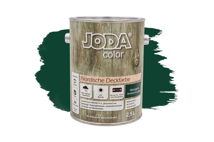 Joda®color Nordische Deckfarbe 2,5 Liter Moosgrün 2,5 Liter | Moosgrün