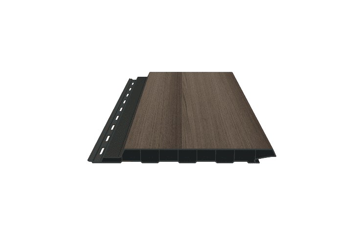 PVC-Fassaden-Einfachprofil mit Schattenfuge, foliert, 17x180x6000 mm anteak Anteak