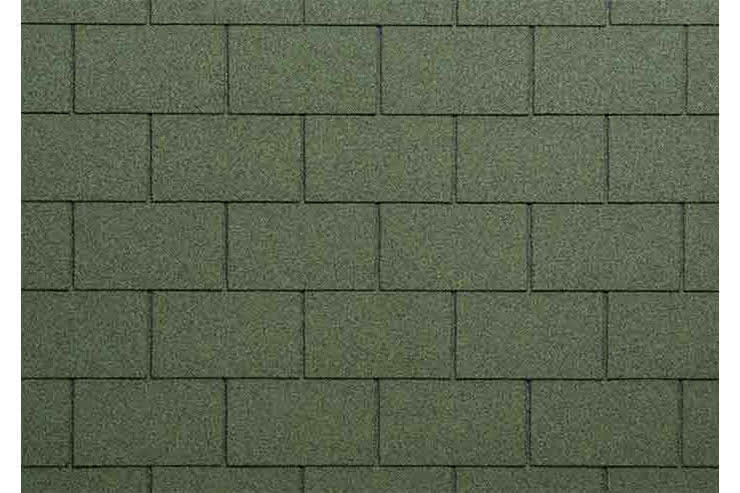Bitumen-Dachschindeln, Rechteck, grün Grün