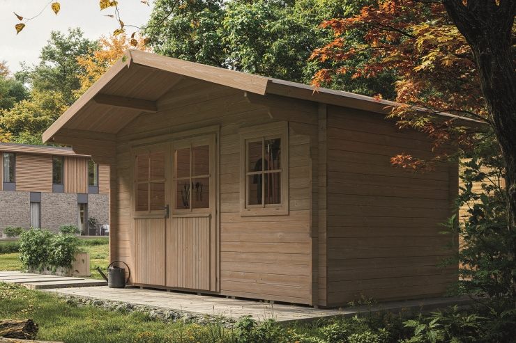 Gartenhaus mit Vordach 