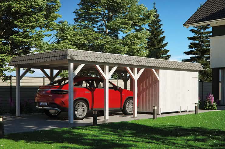 Carport mit Flachdach Glinde | Breite: 405 cm 