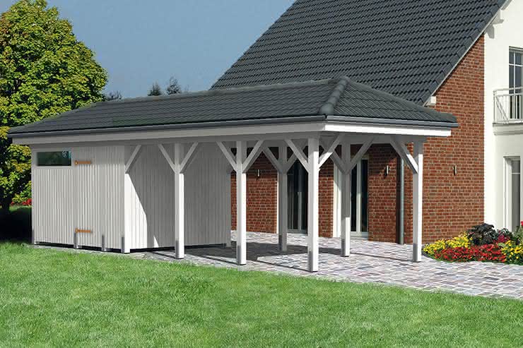 Carport mit Walmdach Kappeln | Breite: 305 cm
