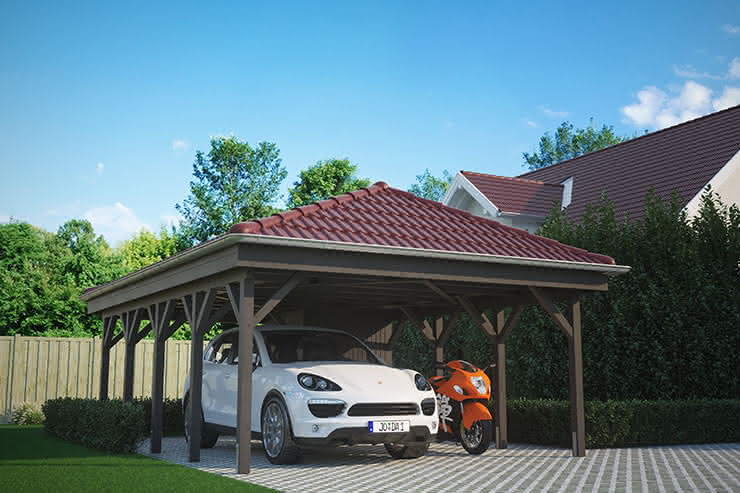 Carport mit Walmdach Kiel | Breite: 505 cm 