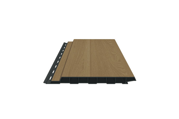 PVC-Fassaden-Standardprofil, foliert, 17x180x6000 mm coriander oak Coriander Oak