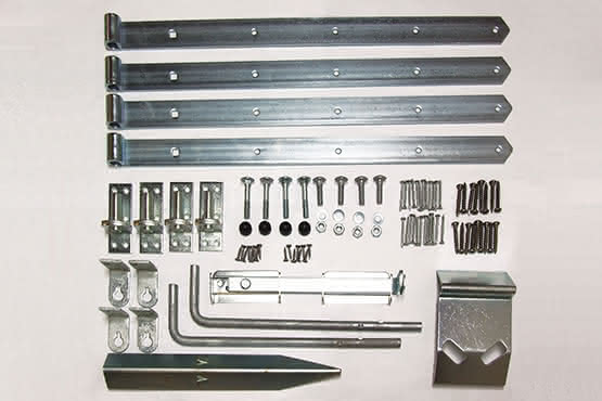 Doppeltorbeschlag gerade, verzinkt verzinkt