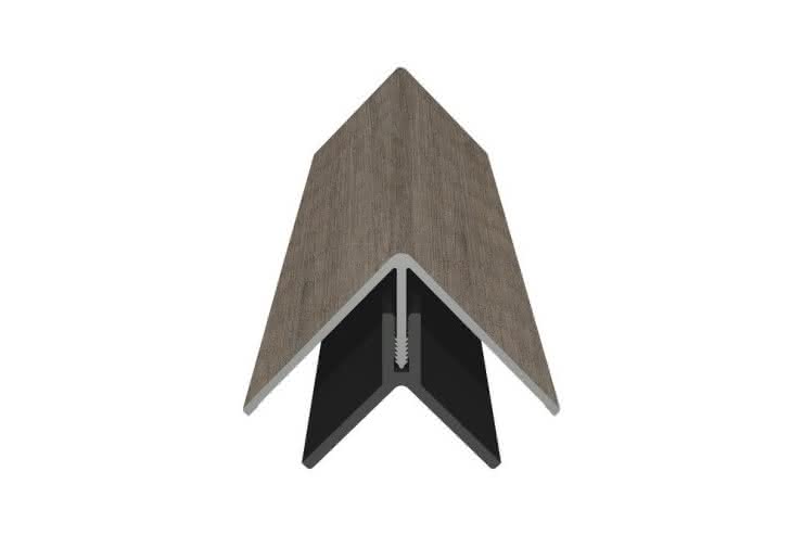 Eck-Profil zweiteilig für PVC-Fassade, foliert, 50x50x6000 mm monument oak monument oak