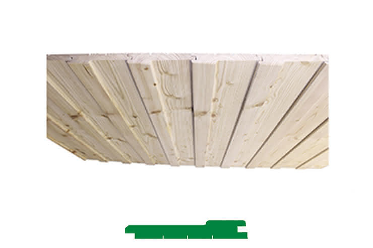 Fassadenverkleidung Europäische Lärche Kombi-Deckelprofil 28 x 146 mm