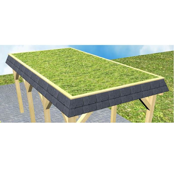 Gründachbausatz für Carports Gettorf | K (kurz)