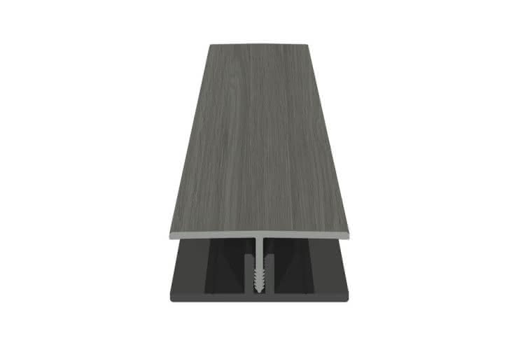 H-Profil zweiteilig für PVC-Fassade, foliert, 22x50x6000 mm grey amanita oak grey amanita oak