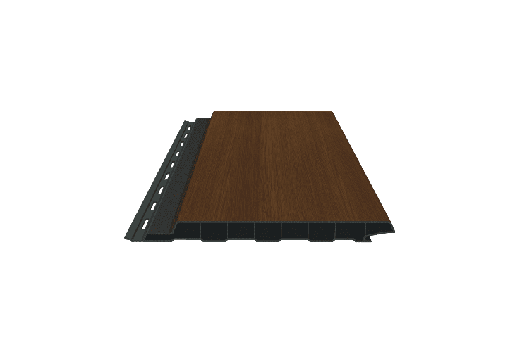 PVC-Fassaden-Einfachprofil mit Schattenfuge, foliert, 17x180x6000 mm honey oak Honey Oak