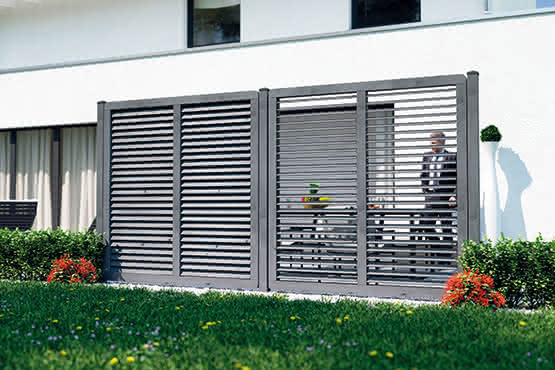 Sichtschutz mit verstellbaren Lamellen Limone 