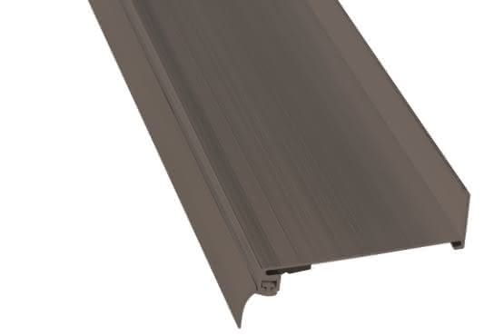 Alu-Wandanschluss für Stegplatten anthrazit 4100 mm anthrazit | 4100 mm
