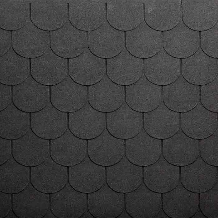 Bitumen-Dachschindeln, Biberschwanz, schiefergrau Schiefergrau