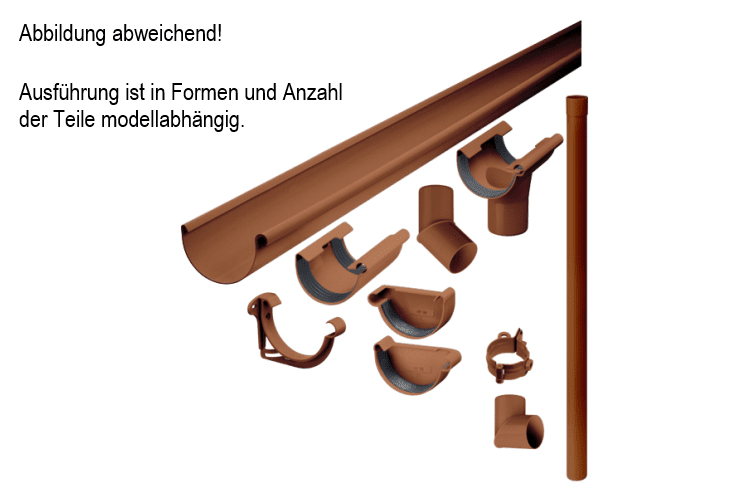 Dachrinnen-Sets für Joda Gartenhäuser 