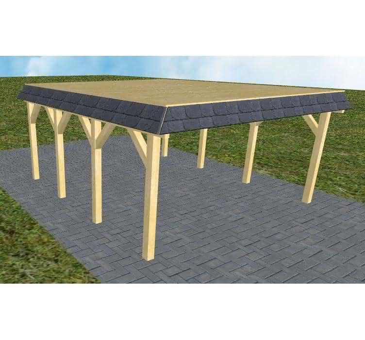 Glücksburg KG classic 505x556 cm Kurz (556 cm) | vorbereitet für Gründach | Kiefer KDI