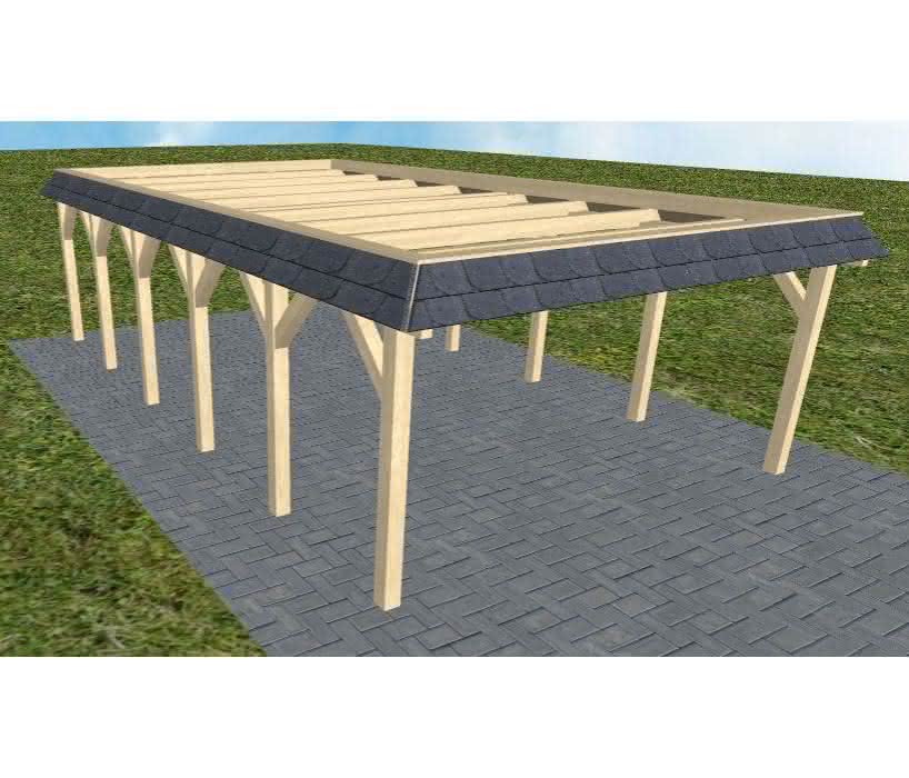 Glücksburg LO master 505x879 cm Lang (879 cm) | ohne Bedachung | Fichte KVH natur