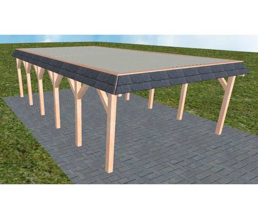 Glücksburg LT natur 505x879 cm Lang (879 cm) | Trapez-Profil, tropfhemmend | Lärche natur