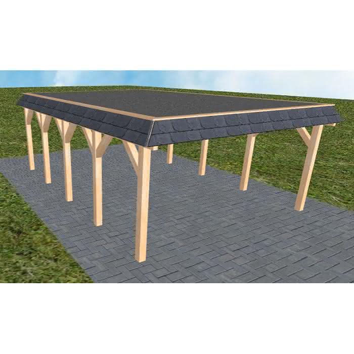 Glücksburg MF perfect 505x717 cm Mittel (717 cm) | Foliendach | Fichte Leimholz natur