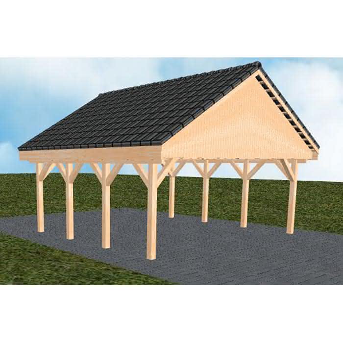 Mölln KD perfect 605x573 cm Kurz (573 cm) | komplett | Fichte Leimholz natur