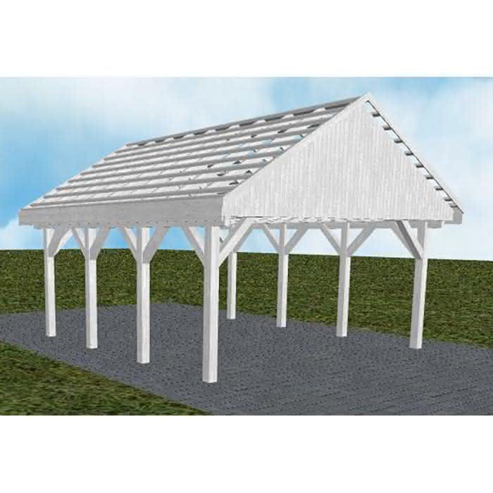 Minden KO select 505x573 cm Kurz (573 cm) | ohne Pfannen u. Entwässerung | Fichte Leimholz weiß