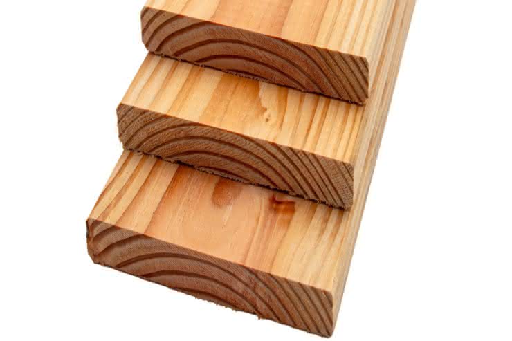 Konstruktionsholz Douglasie 18 x 90 x 2000 mm gehobelt und gefast 18 x 90 x 2000 mm