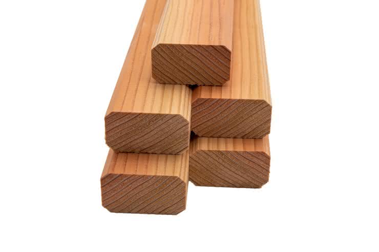 Konstruktionsholz Douglasie 45 x 70 x 3000 mm gehobelt und gefast 45 x 70 x 3000 mm