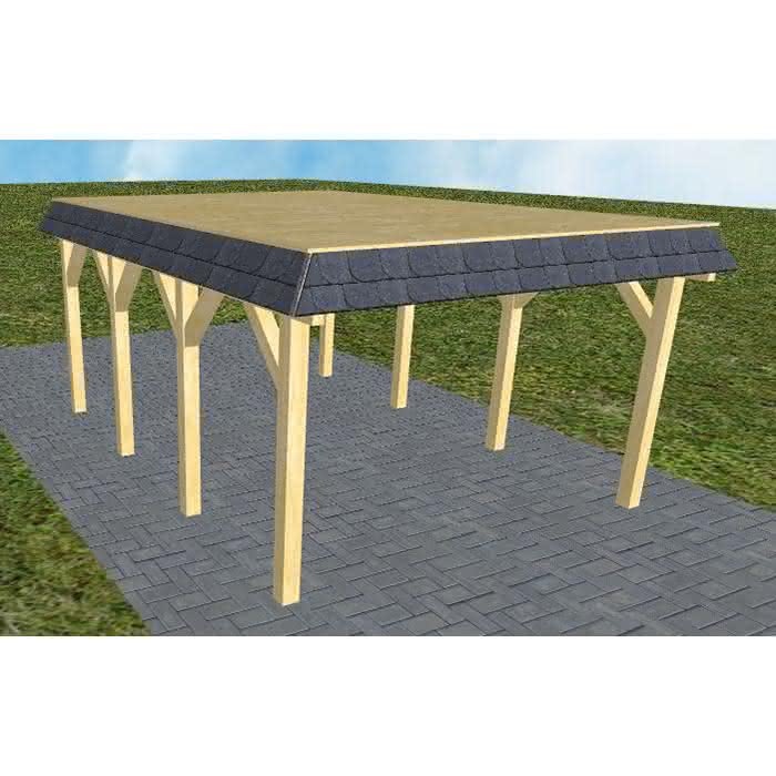 Glinde KG classic 405x556 cm Kurz (556 cm) | vorbereitet für Gründach | Kiefer KDI