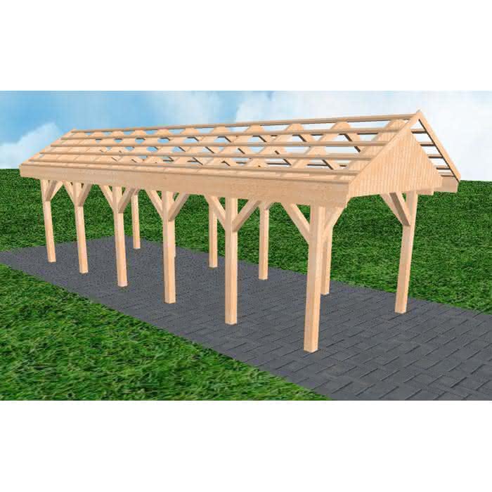 Malchow LO perfect 305x903 cm Lang (903 cm) | ohne Pfannen u. Entwässerung | Fichte Leimholz natur