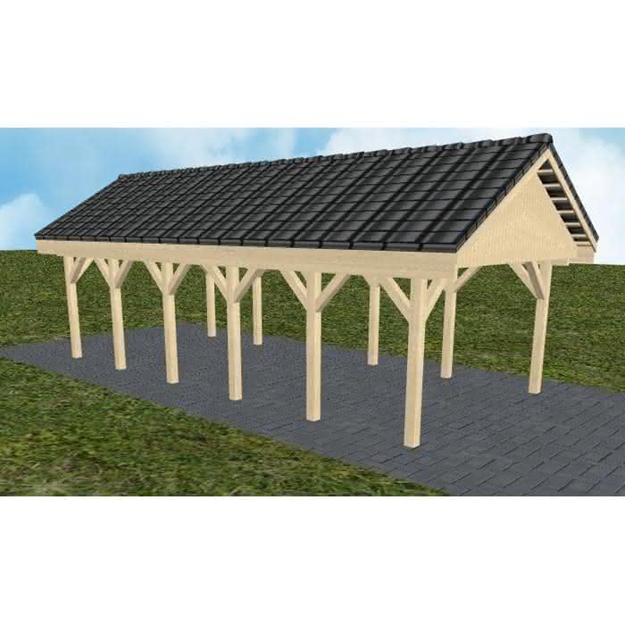 Meldorf LD master 405x903 cm Lang (903 cm) | komplett | Fichte KVH natur