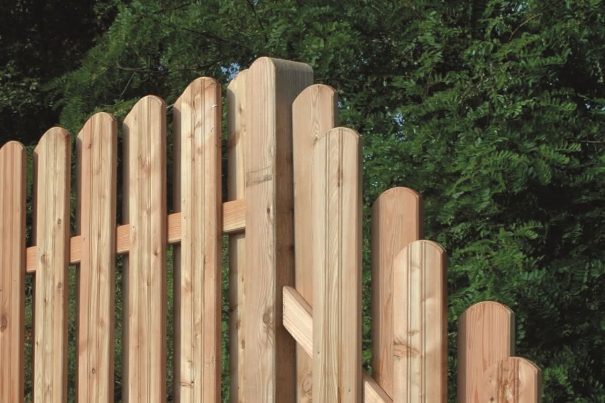 Einzelstaketen 20x145 mm profiliert Kopf gerundet Lärche naturbelassen 1,80 m 1,80 m | Lärche naturbelassen