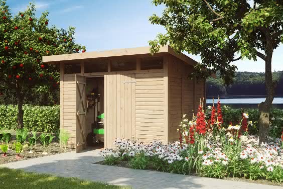 Gartenhaus mit Pultdach  