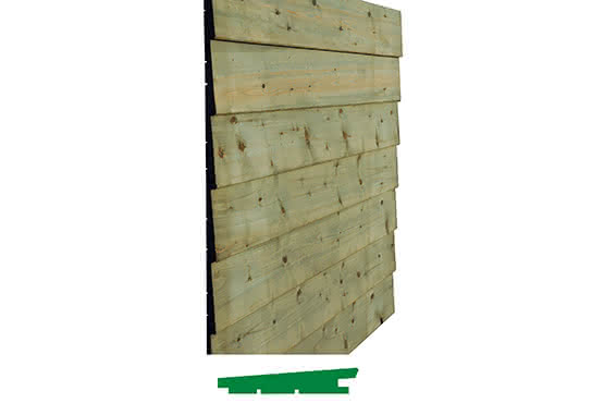 28/19 x 146 mm Fichte-Fassadenprofil gehobelt, kesseldruckimprägniert 